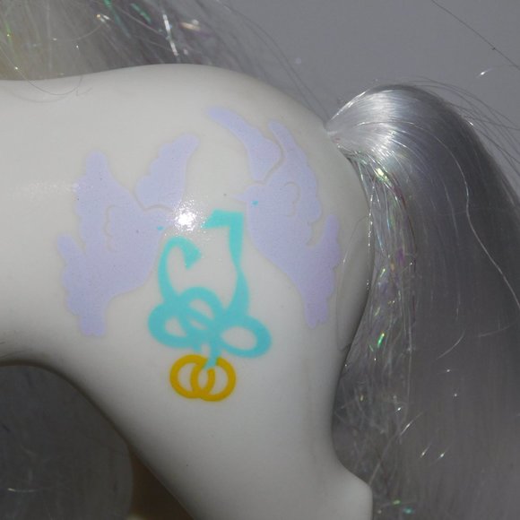 Vintage G1 1989 My Little Pony MLP White Bride Doves Rings hasbro - Picture 6 of 8